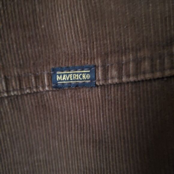 70's Maverick Blue Bell Corduroy Sherpa Vest Mens L Copper Buttons Retro Cowboy - Picture 2 of 12